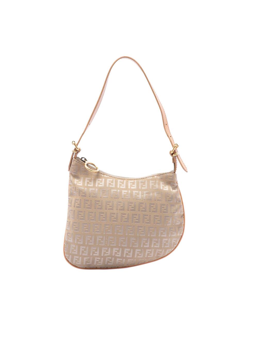 Fendi Zucchino Canvas Oyster Shoulder #376260F67B